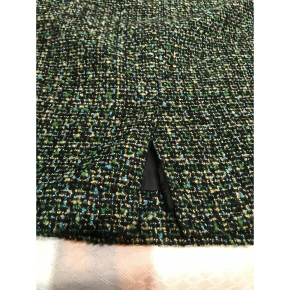 Liz Claiborne 14 Pencil Skirt Stretch Green Super Soft Wool Blend Vtg 60’s Style - Picture 4 of 7